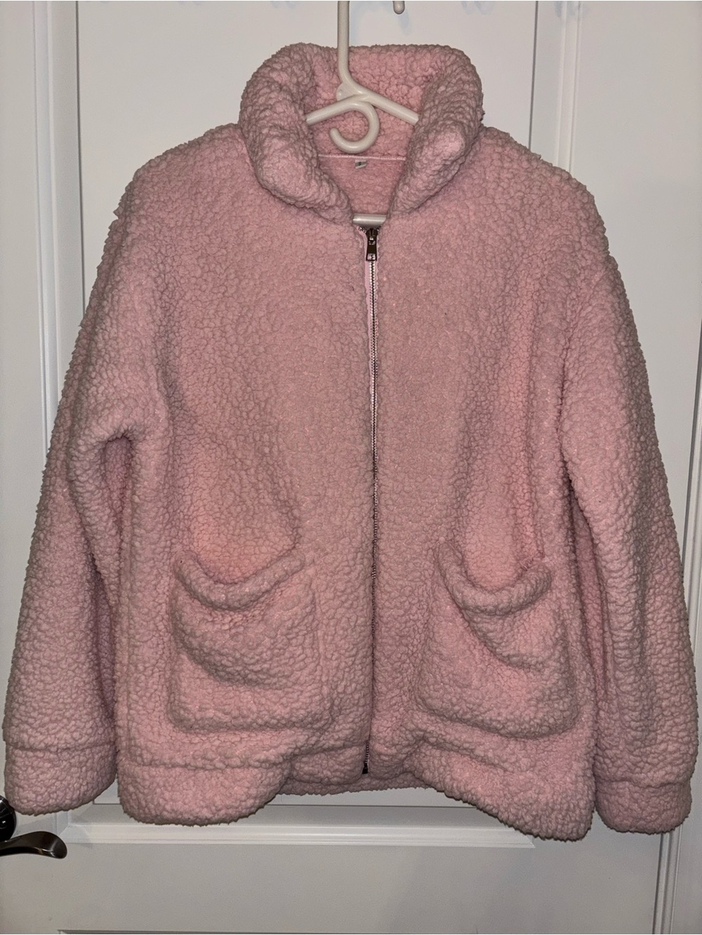 Cozy Pink Teddy Zip Jacket
